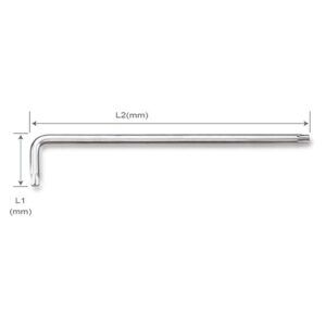 KUNCI L EXTRA LONG STAR TAMPERPROOF KEY WRENCH T25 TOPTUL AIBE2513-0