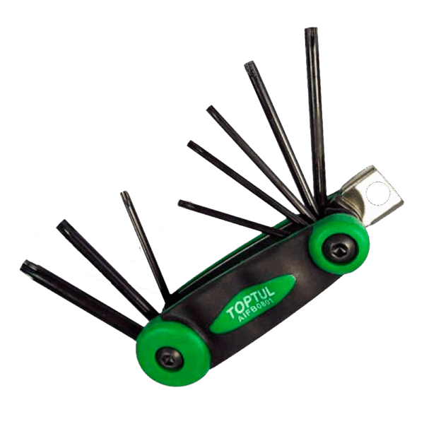 Kunci 8-in-1 Foldable Star Key Wrench Set Toptul AIFB0802-21436