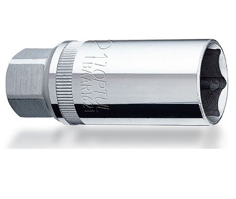 Kunci Sock Busi Spark Plug Socket 3/8" 18mm Toptul BAAR1218-0