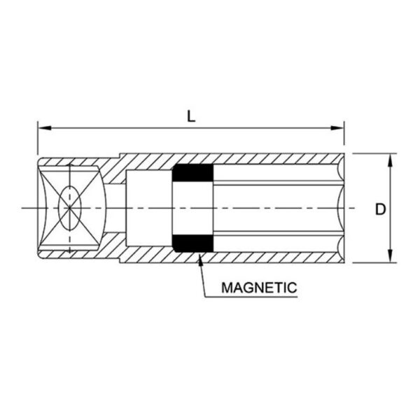 Kunci Sock Magnetic Spark Plug Sockets 21mm Toptul BAAT1221-32946