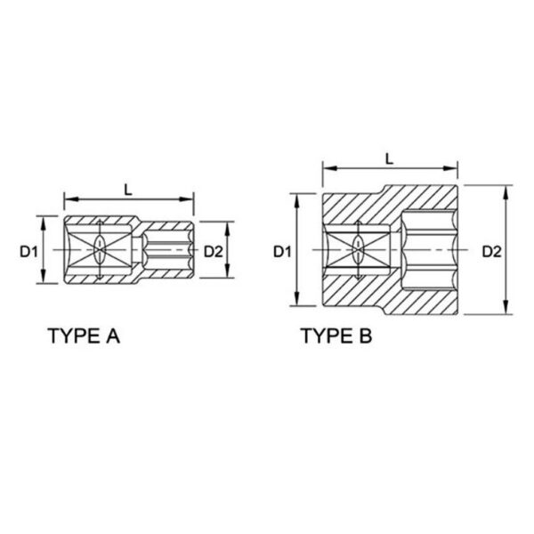 Kunci Sock 1Per4 Inch Dr. 6Pt Sockets 4.5mm Toptul BAEA084E-32969
