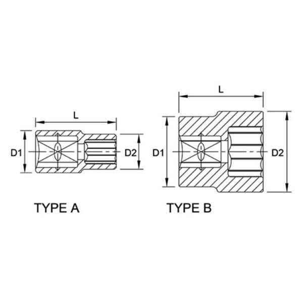 Kunci Sock 3/4 Inch Drive 12PT Sockets 27mm Toptul BAEB2427-33127