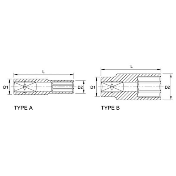 Kunci Sock Deep Sockets 6Pt 30mm 1/2 Inch Drive Toptul BAEE1630-33450