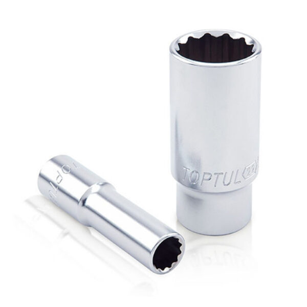 Kunci Sock Deep Sockets 12Pt 6mm 3/8 Inch Drive Toptul BAEF1206-0