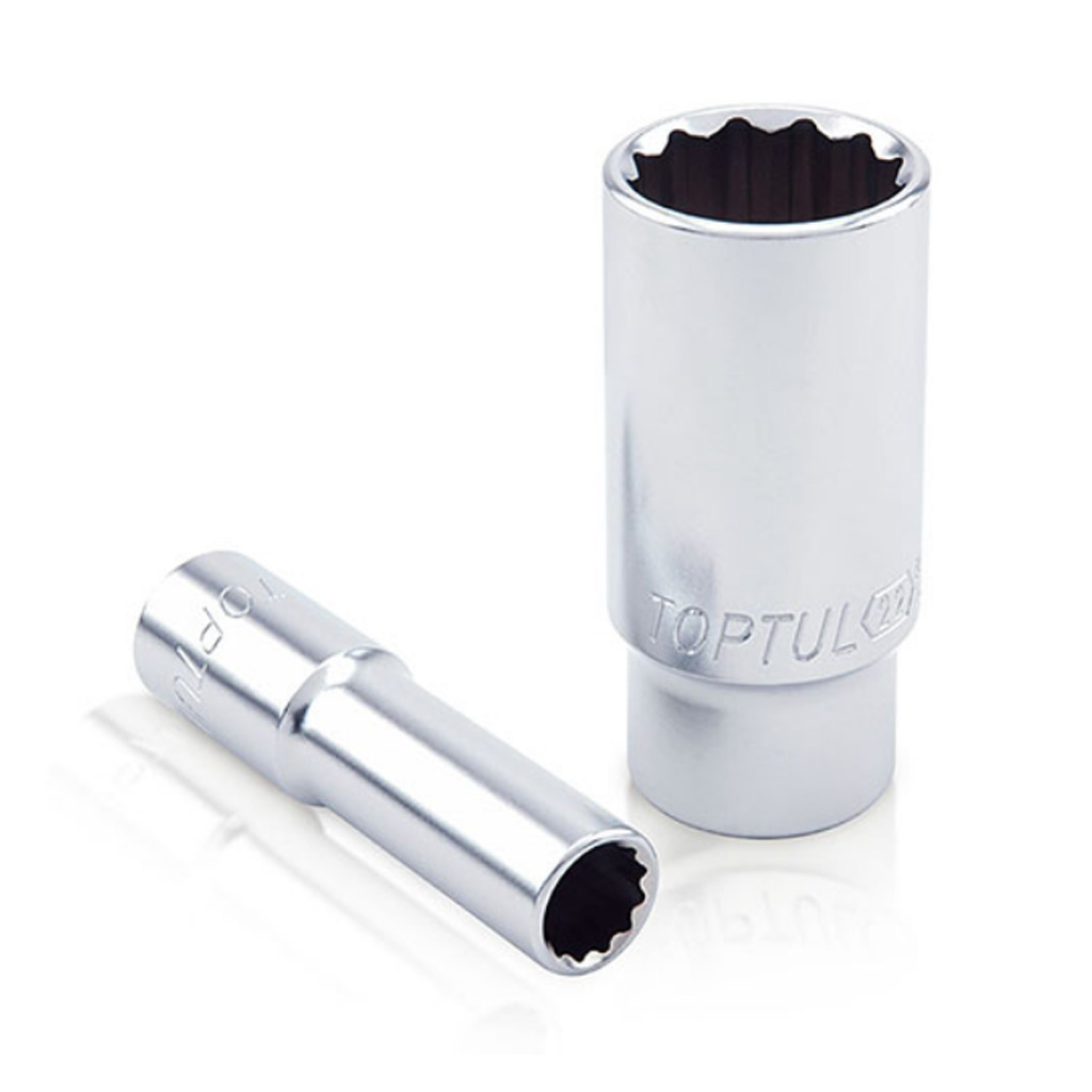 Kunci Sock Deep Sockets 12Pt 6mm 3/8 Inch Drive Toptul BAEF1206-0