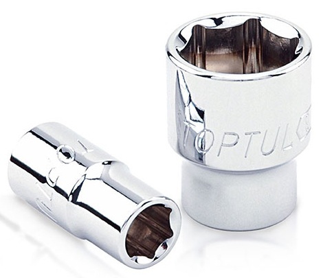 Kunci Sock 1/4" DR. 6PT Sockets 3/16" Toptul BBEA0806-0