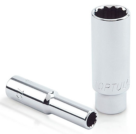 Kunci Sock 1/4" DR. 12PT Deep Sockets 3/16" Toptul BBEF0806-0