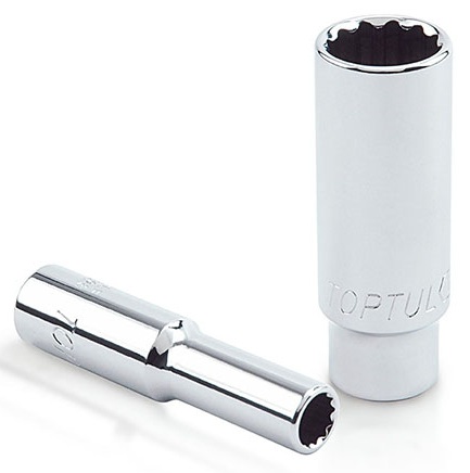 Kunci Sock 1/4" DR. 12PT Deep Sockets 9/16" Toptul BBEF0818-0