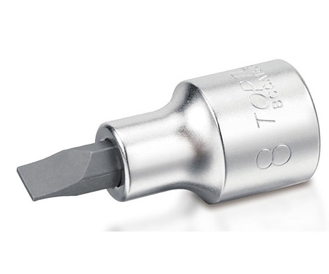Kunci Sock 1/4" DR. Slotted Bit Sockets 0.5x3mm Toptul BCCA0803-0