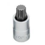 Kunci Sock Spline Bit Sockets Satin 1/2" DR M10 55 mm TOPTUL BCHA161052-0