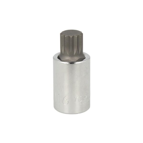 Kunci Sock Spline Bit Sockets Satin 1/2" DR M10 55 mm TOPTUL BCHA161052-22464