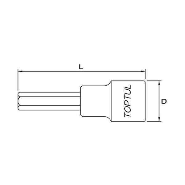 Kunci Sock Hex Bit Sockets Long 10 1/2" Dr. Toptul BCWA1610-33702