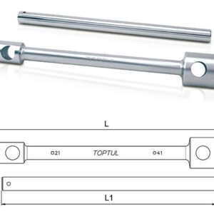 Kunci Double-End Truck Wrench W/Bar 41 x 21 Sq 430 mm TOPTUL CTIB4121-0