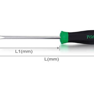 Obeng Slotted Anti-Slip Screwdrivers 1.6x10 mm Toptul FAAB1020-0
