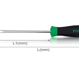 Obeng Slotted Anti-Slip Screwdrivers 1.0x5.5 mm Toptul FAAB5E10-0