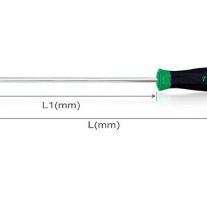 Obeng Extra Long Slotted Anti-Slip Screwdrivers 1.0x5.5 mm Toptul FACB5E40-0