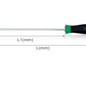 Obeng Extra Long Slotted Anti-Slip Screwdrivers 1.2x6.5 mm Toptul FACB6E40-0