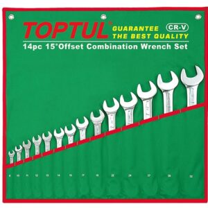 Kunci Kombinasi Offset Standard Combination Wrench Set 15° Toptul GBAA1604-0