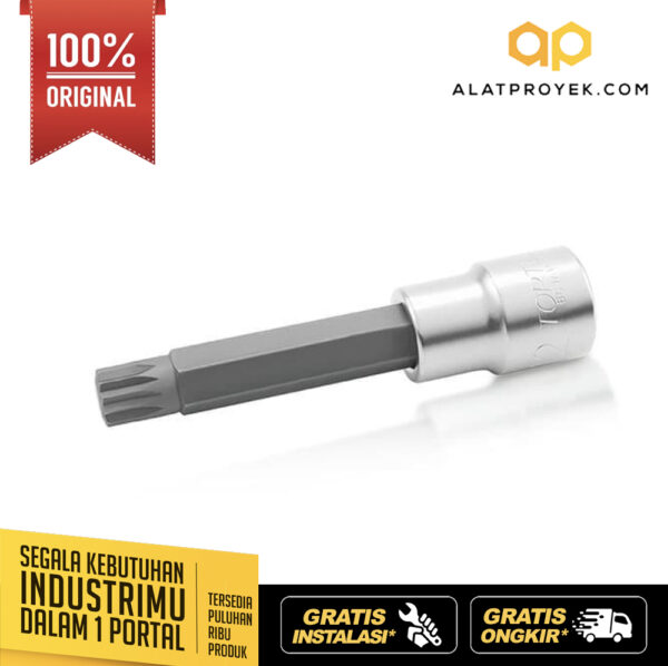 Kunci Sock Star Tamperproof Bit Sockets L 1/2" DR T40 TOPTUL BCKA164052-0