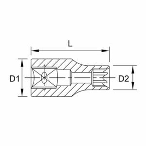 KUNCI SOCK STAR SOCKET E8 1/2IN TOPTUL BAED1608-0