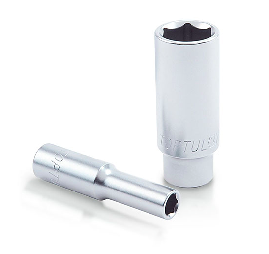 Kunci Sock Deep Sockets 6Pt 14mm 1/4 Inch Drive Toptul BAEE0814-0