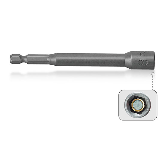Kunci Sock 1/4" Hex Sank Magnetic PWR Nut Setter Toptul BEAB0808-0
