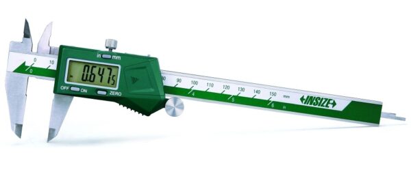 Digital Caliper With Carbide Tipped Jaws 0-150mm/0-6" Insize 1110-150A-0