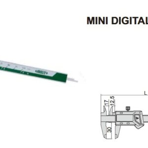 Mini Digital Caliper 0-75mm/0-3" Insize 1111-75A-0