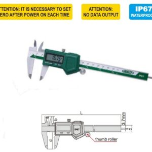 Waterproof Digital Caliper 0-200mm/0-8" Insize 1118-200B-0