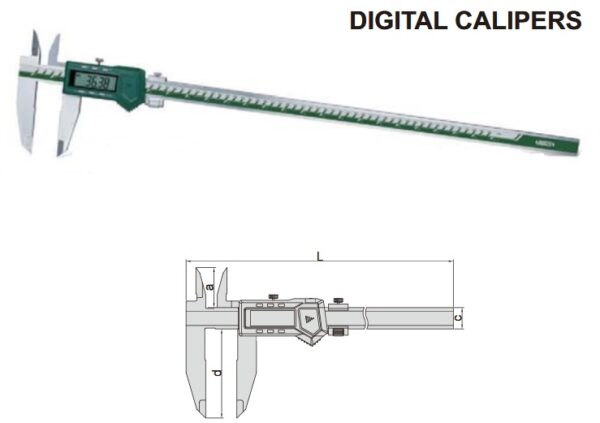 Digital Caliper (Jaw Length 100mm) 0-450mm/0-18" Insize 1135-451-0