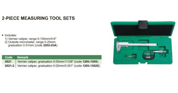 Measuring Tool Set 2 Pcs Insize 5021-23440