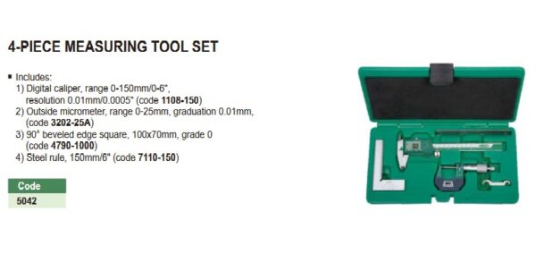 Measuring Tool Set 4 Pcs Insize 5042-23452