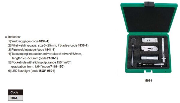 Welding Gage Set 6 Pcs Insize 5064-23464