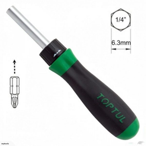OBENG REVERSIBLE RATCHET 1/4 TOPTUL FTEA0806-23049