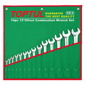 Kunci Kombinasi Standard Combination Wrench Set 15° Offset 26Pcs Toptul GAAA2604-0
