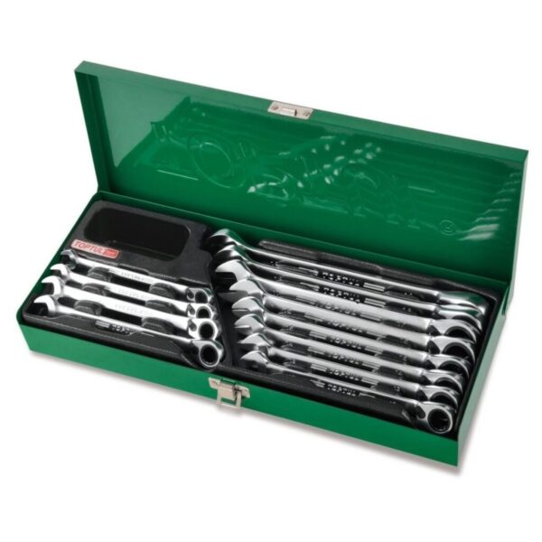 KUNCI 15deg STANDARD COMBINATION WRENCH SET TOPTUL GAAD1602-0