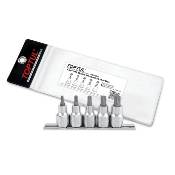 KUNCI 1/2inDR STAR BIT SOCKET RAIL SET 10pcs TOPTUL GAAG1006-0
