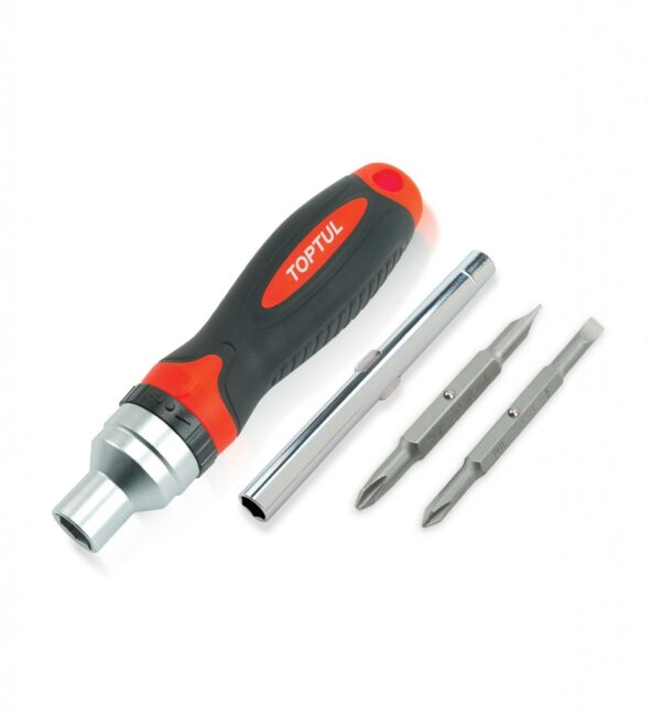 Obeng 7in1 High Torque Ratchet Screwdriver Set TOPTUL GAAR0402-0