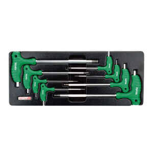 KUNCI L 8pcs L TYPE TWO WAY BALL POINT HEX KEY WRENCH SET TOPTUL GAAT0803-0