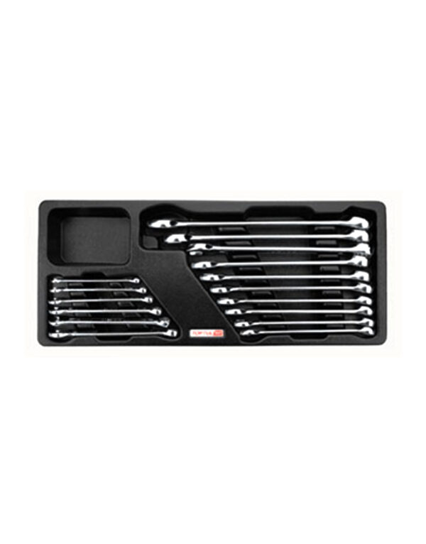 KUNCI 16pcs 15deg STANDARD COMBINATION WRENCH SET TOPTUL GAAT1602-0