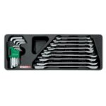 KUNCI 18pcs DOUBLE OPEN END WRENCH HEX KEY WRENCH SET TOPTUL GAAT1802-0