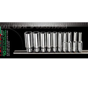 Kunci Sock DR.12PT Deep Socket Rail Set 10 Pcs 1/4" Toptul GBAR1001-0