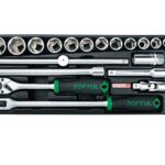 Kunci Sock DR.6PT Flank Socket Set 1/2" 25 Pcs Toptul GCAT2507-0