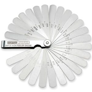 Alat Ukur 26PCS Inch Feeler Gauge Rounded Tips L 90 W 12.7 TOPTUL ICBA1026-0