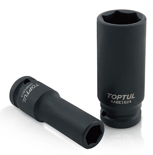 Kunci Sock Flank Deep Impact Sockets DR.6PT 1/2" 18mm Toptul KABE1618-0