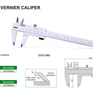 Jangka Sorong No Paralax Vernier Caliper 0.02mm Insize 1212-1501-0