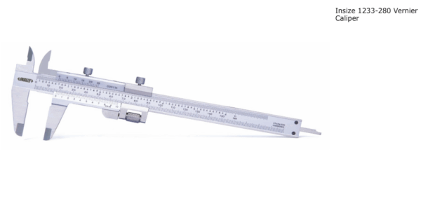 Jangka Sorong Vernier Caliper With Fine Adjustment 0-180mm/0-11" Insize 1233-280-0