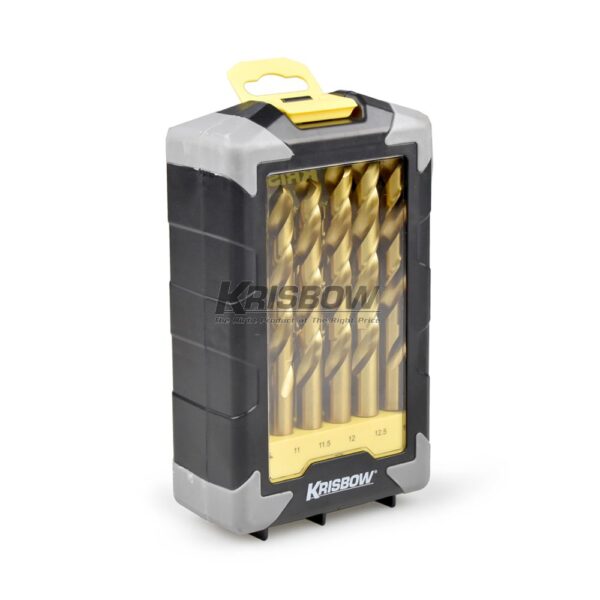 HSS Twist Drill Bits Set 1-13MM 25PC Krisbow 10085033-26127
