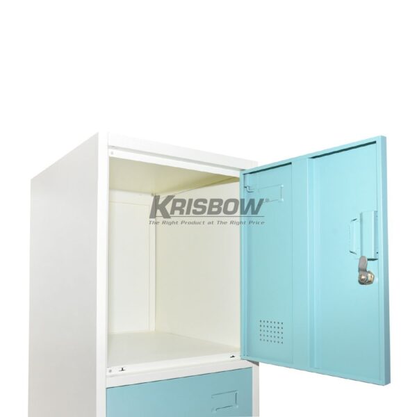 Locker 4 Doors Single Column Light Green Krisbow 10091355-26125