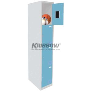 Locker 4 Doors Single Column Light Green Krisbow 10091355-0